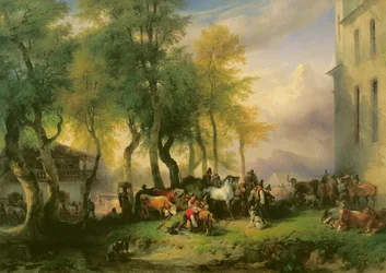 Marché aux bestiaux sur Maria Plain, 1837